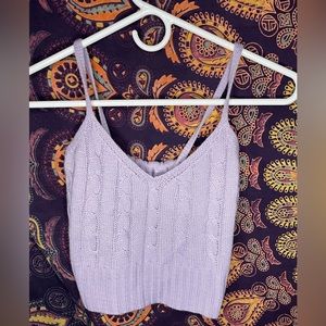 homemade purple cropped tank